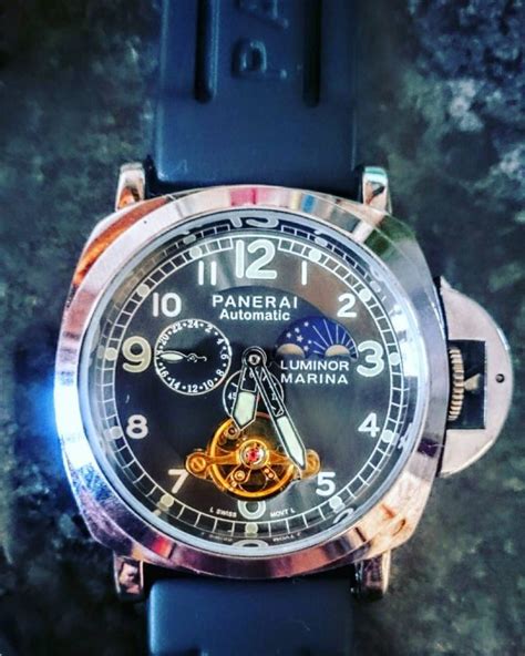 panerai automatic luminor marina con fasi lunari